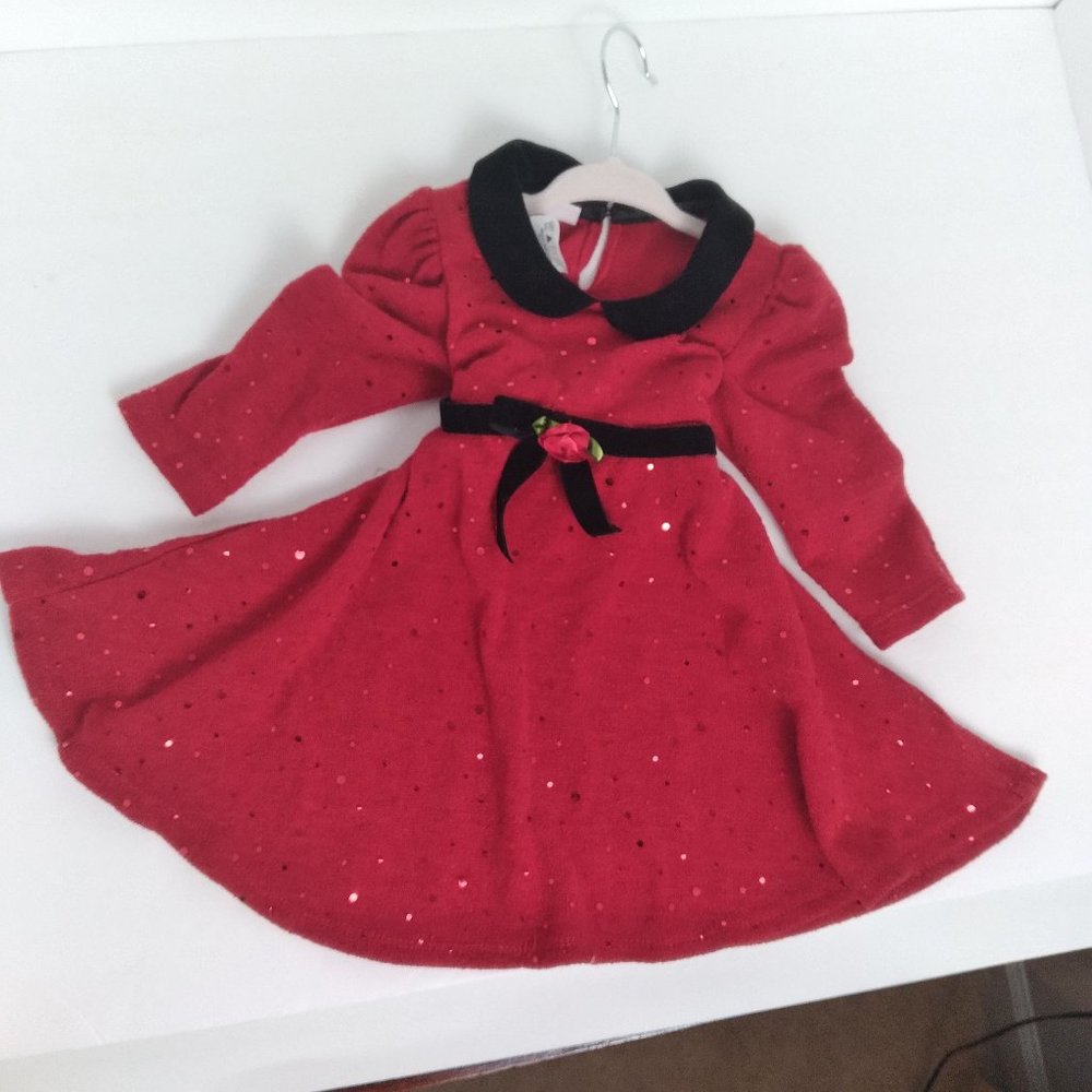 Red Sparkle Sweater Dress (18mo Baby Girl)  Bonnie Baby